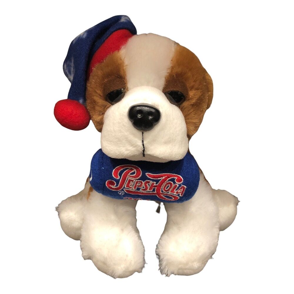 Christmas Pepsi-Cola Boyd Gaming Dog Plush Puppy 2012 Stuffed EUC